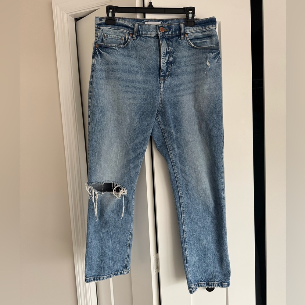 Loft High Waist Straight Crop Jeans size 29